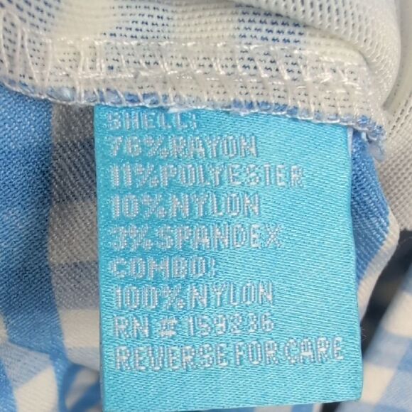 J. McLaughlin Masie Short Chambray & White Pull On Style Size 12 - Picture 6 of 7